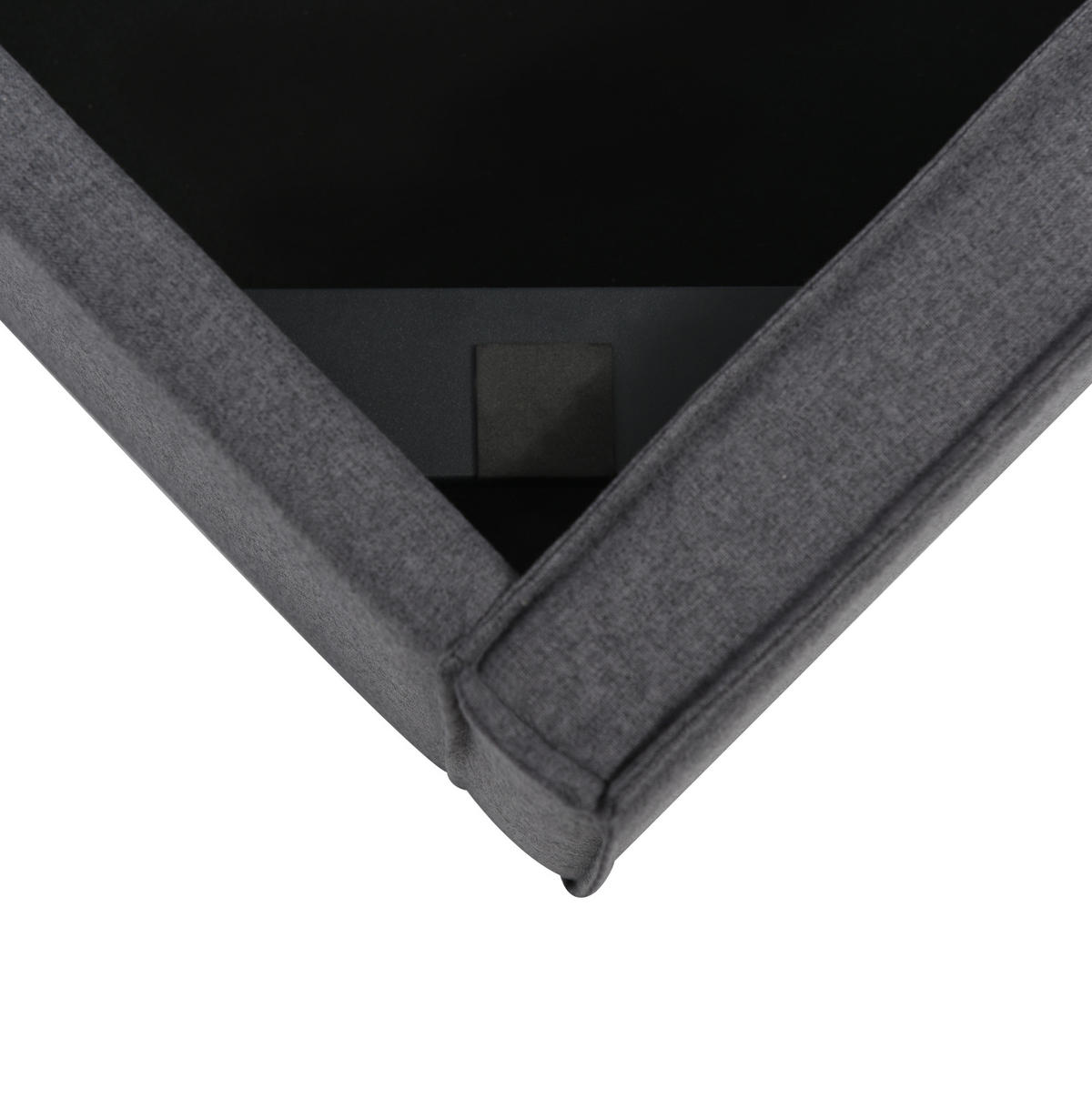 POLSTERBETT aus Baumwolle 90x200 cm Grau mit hydraulischem Lattenrost und Bettkasten - Grau, Textil (90/200cm) - IVMEU