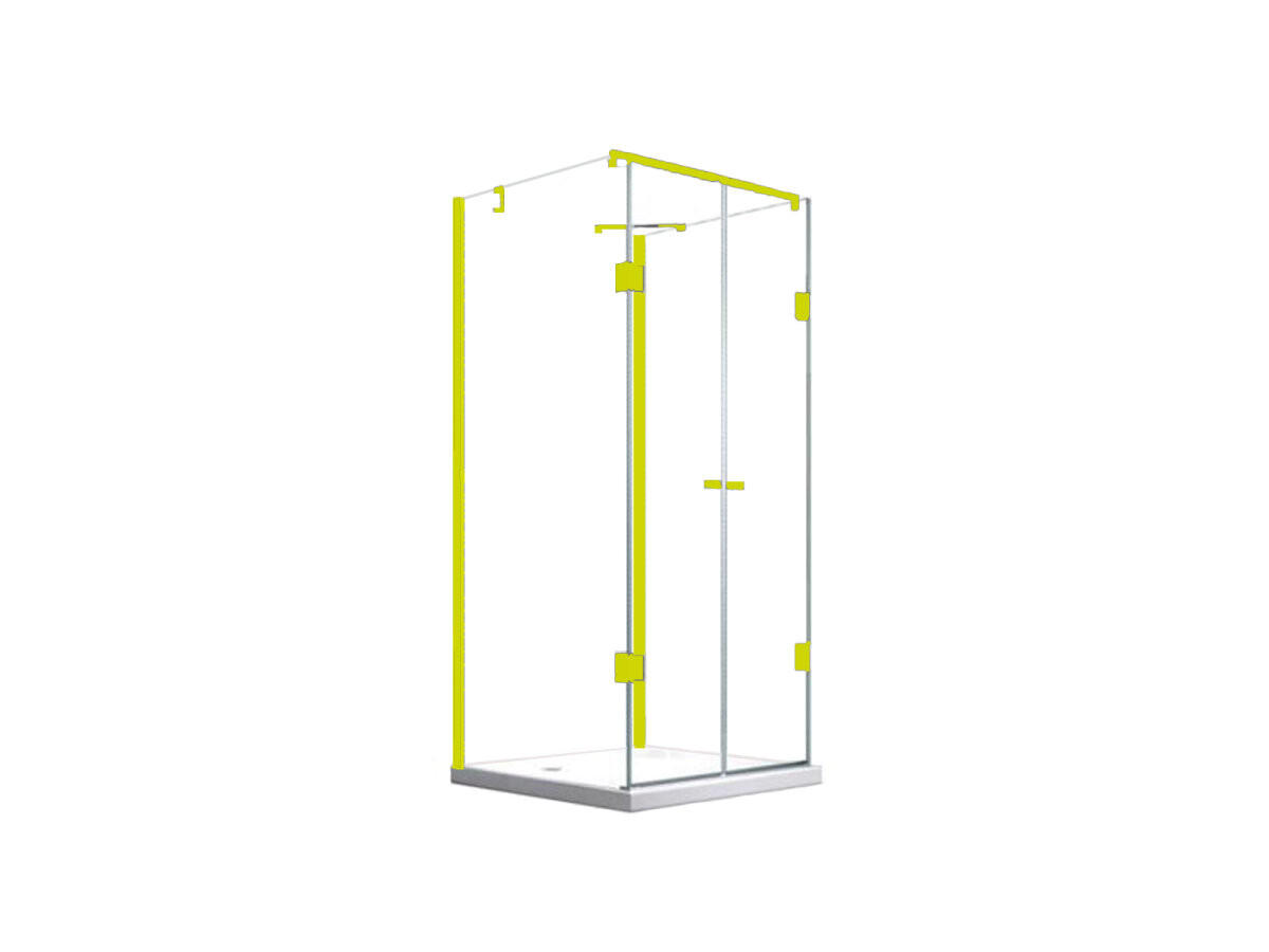 Glaswerk Westfalen Duschkabine Gold 100x180x100 cm