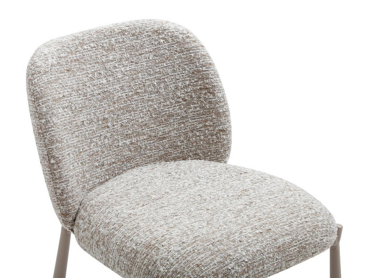 BARHOCKER 2er-Set - Textilstoff & Metall Taupe - Beige - JIZAK - Beige, Textil (49/100.5/54cm) - Vente-Unique