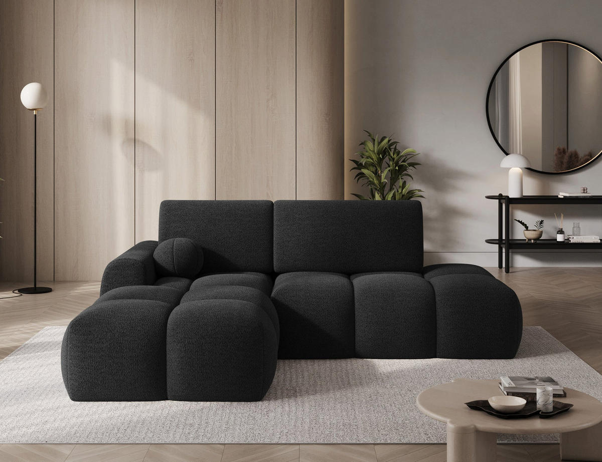 ECKSOFA VITTARIO mit Schlaffunktion & Bettkasten – Modernes L-Sofa 227 cm, inklusive Kissen - Anthrazit, Kunststoff (227/95cm) - Wohnideebilder
