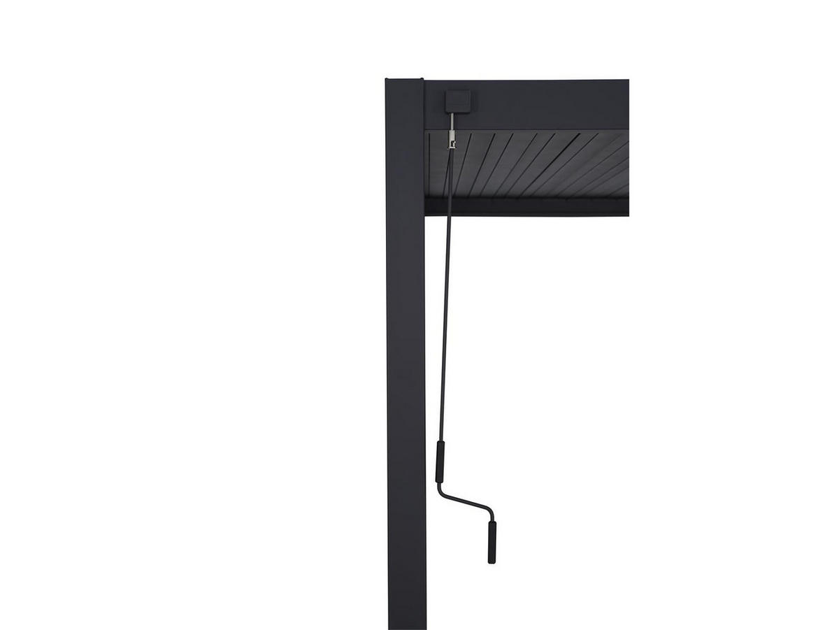 LAMELLENDACH-PERGOLA Mirador Deluxe 3x3,6 m Anthrazit Aluminium - Grau, Kunststoff (360/250/300cm) - Green Spirit