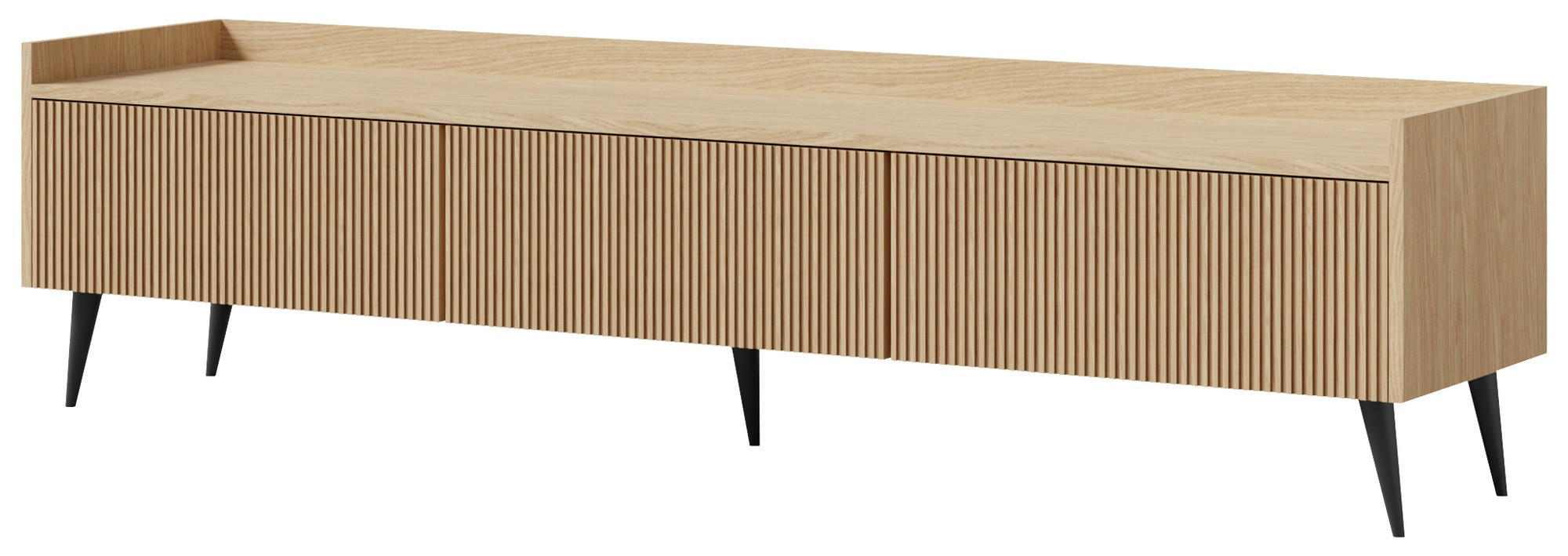 TV-LOWBOARD Arysa in Frühlings-Eiche Hellbraun 180/45/41 cm - Eichefarben/Schwarz, Holzwerkstoff/Metall (180/45/41cm) - WFL GROUP