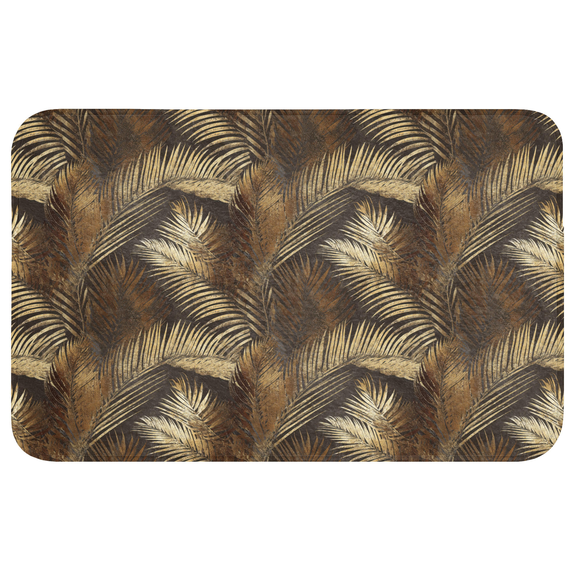 OnlyWow WC PŘEDLOŽKA Tropical - Listy - zlaté 80x50 cm