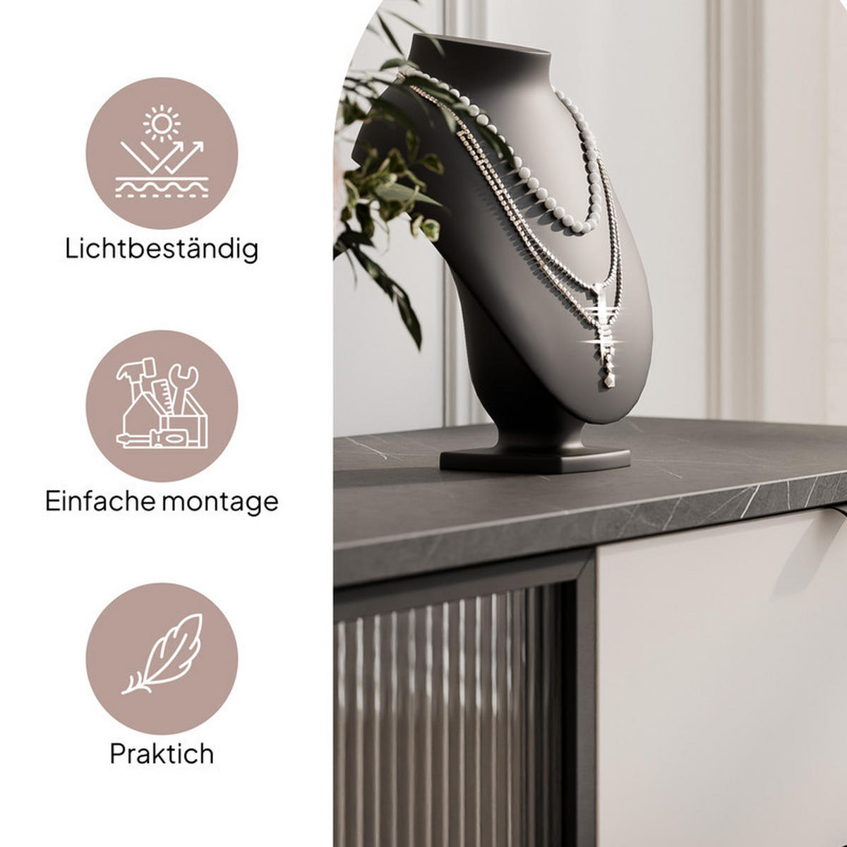 KOMMODE NAVANI 160/40/82 cm Cashmere/Grau - Goldfarben/Schwarz, Holzwerkstoff/Metall (160/82/40cm) - Idohome