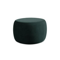 POUF Samt Stoff Grün - Salbeigrün/Gelb, Kunststoff/Textil (76/44/67cm) - Makamii