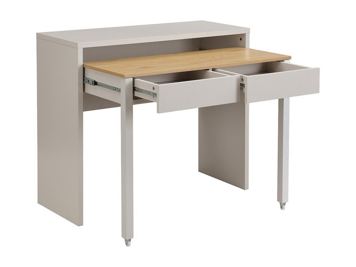 KONSOLENSCHREIBTISCH - 100 cm x 40 cm - holz - beige, naturfarben hell Loavia - Beige/Naturfarben, Holz (100/87/40cm) - Vente-Unique