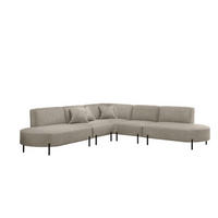 ECKSOFA Valencia - Hellgrau, Holzwerkstoff/Textil (303/303cm) - Fun Möbel
