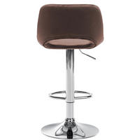 BARHOCKER Campus Samt chrom braun - Chromfarben/Braun, Textil/Metall (42/107/46cm) - TPFLiving