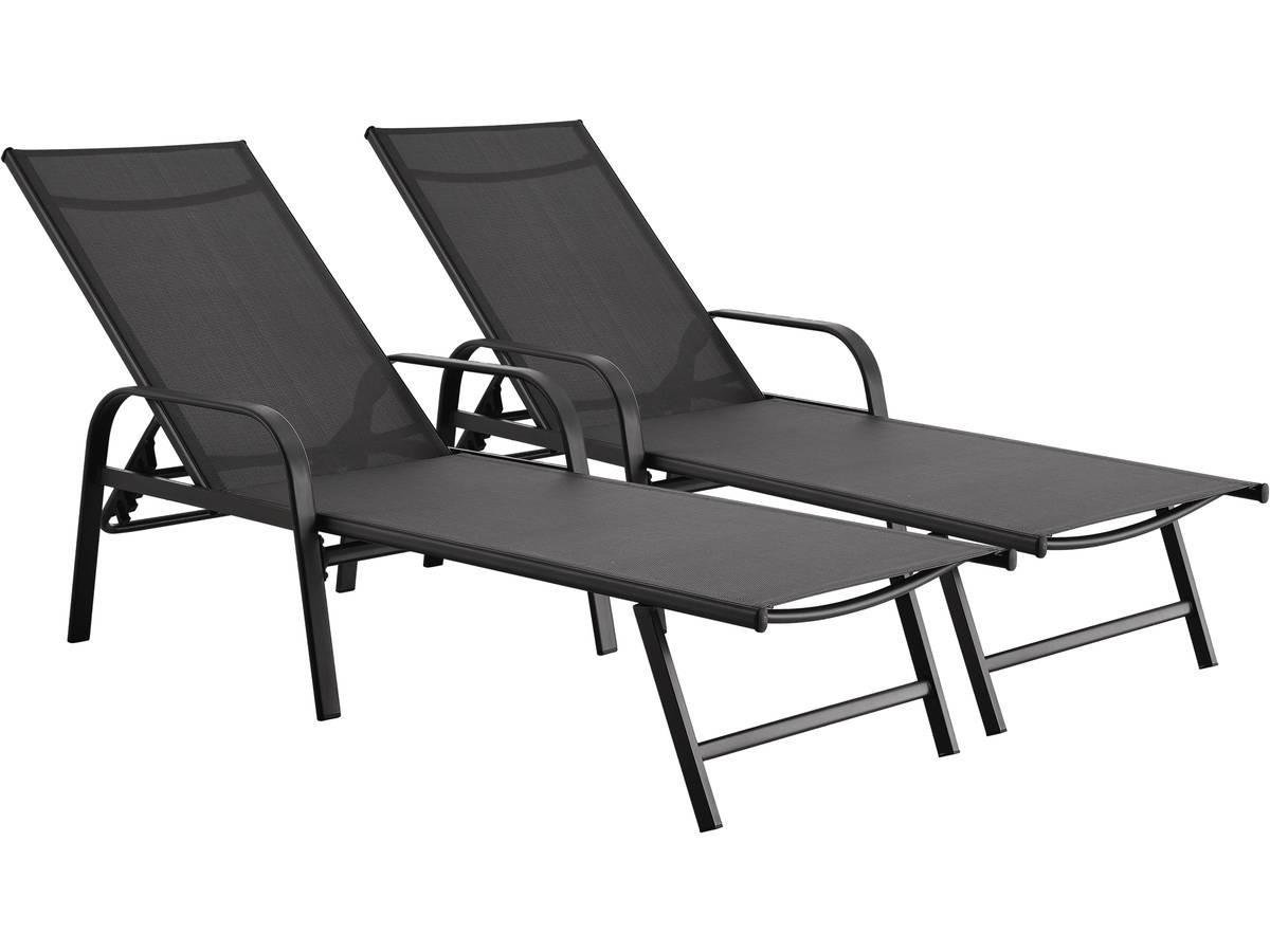 SONNENLIEGE farniente Grau - Grau, Metall (59/45/193cm) - Habitat Garten