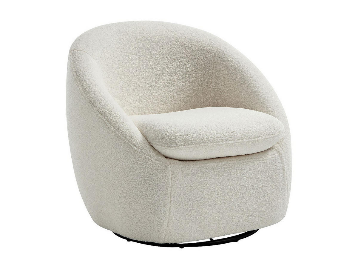 SESSEL mit gerader Rückenlehne - 1 -Sitzer - Polyester - weiß - NETALIO - Weiß, Textil (78/75/71cm) - Vente-Unique