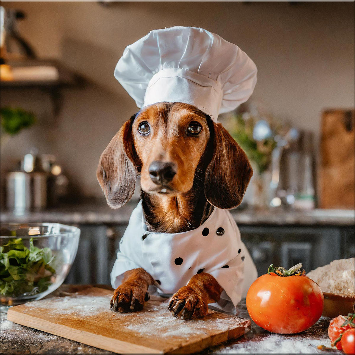 GLASBILD 30x30 cm Küche lustig - Braun, Glas (30/30cm) - artissimo