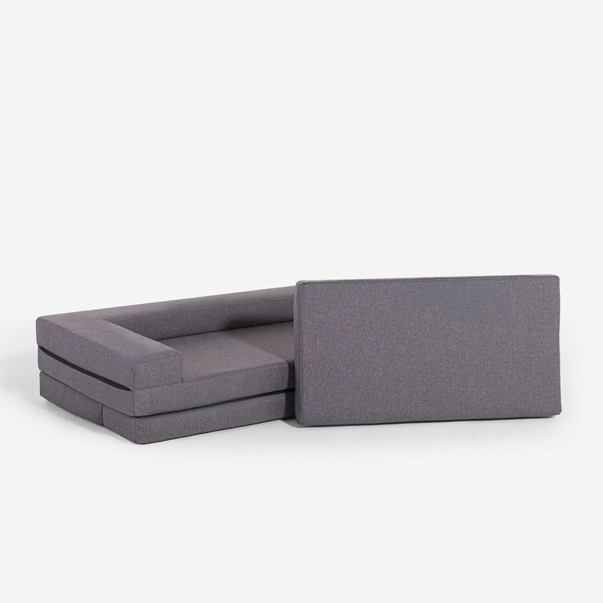 SCHLAFSOFA klappbar Miranda - Dunkel Grau - Grau, Textil (134/70/68cm) - Pasmara