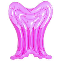 LUFTMATRATZE Engel 168 x 130 cm mit 2 Luftkammern im Engeldesign - Pink, Kunststoff (130/168cm) - Avenli