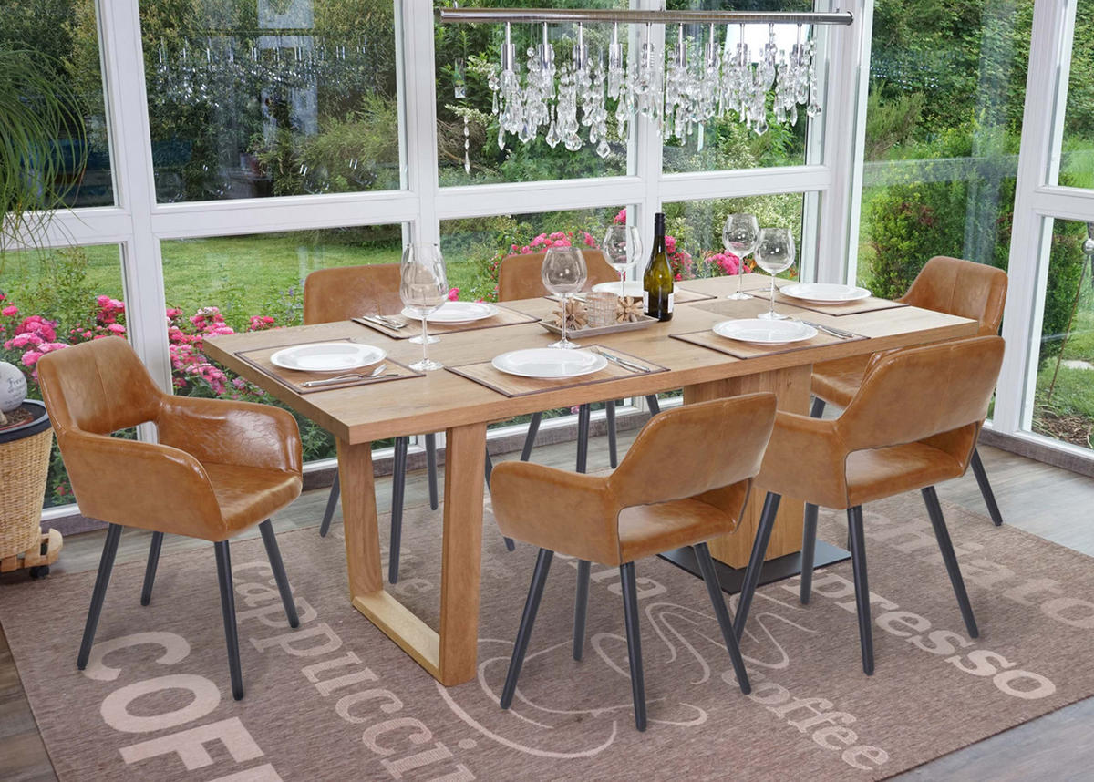 ESSZIMMERSTUHL Braun 6er-Set - Braun, Textil (56/78/57cm) - MCW