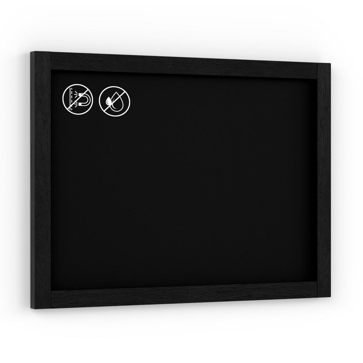 KREIDETAFEL mit Schwarz Holzrahmen 70x50cm - Schwarz, Holz (70/50/2cm) - ALLboards