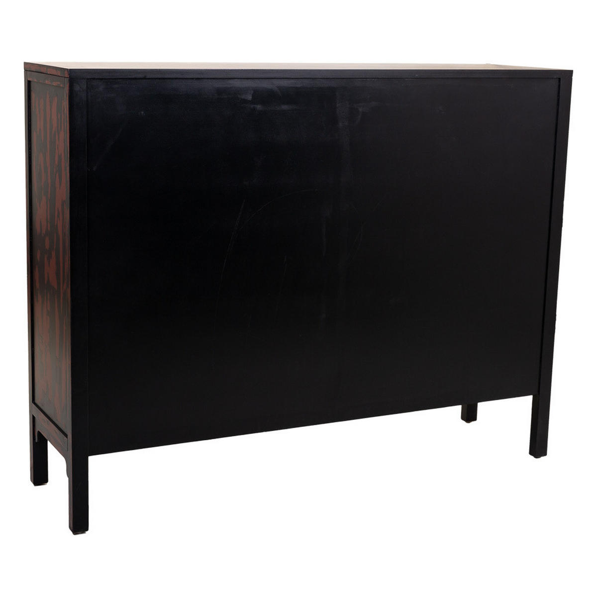 SIDEBOARD aun Holz, Rot, 136x36x106 - Multicolor, Holz (136/106/36cm) - Wanderlust