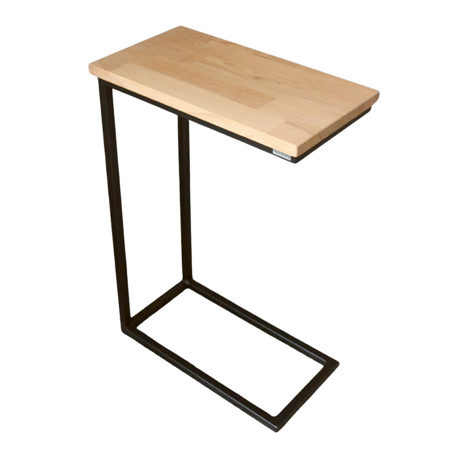 BEISTELLTISCH - Eiche / Metall - 64 x 25 x 67cm - Schwarz/Naturfarben, Holz/Metall (64/25/67cm) - holz4home