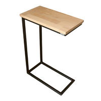 BEISTELLTISCH - Eiche / Metall - 64 x 25 x 67cm - Schwarz/Naturfarben, Holz/Metall (64/25/67cm) - holz4home