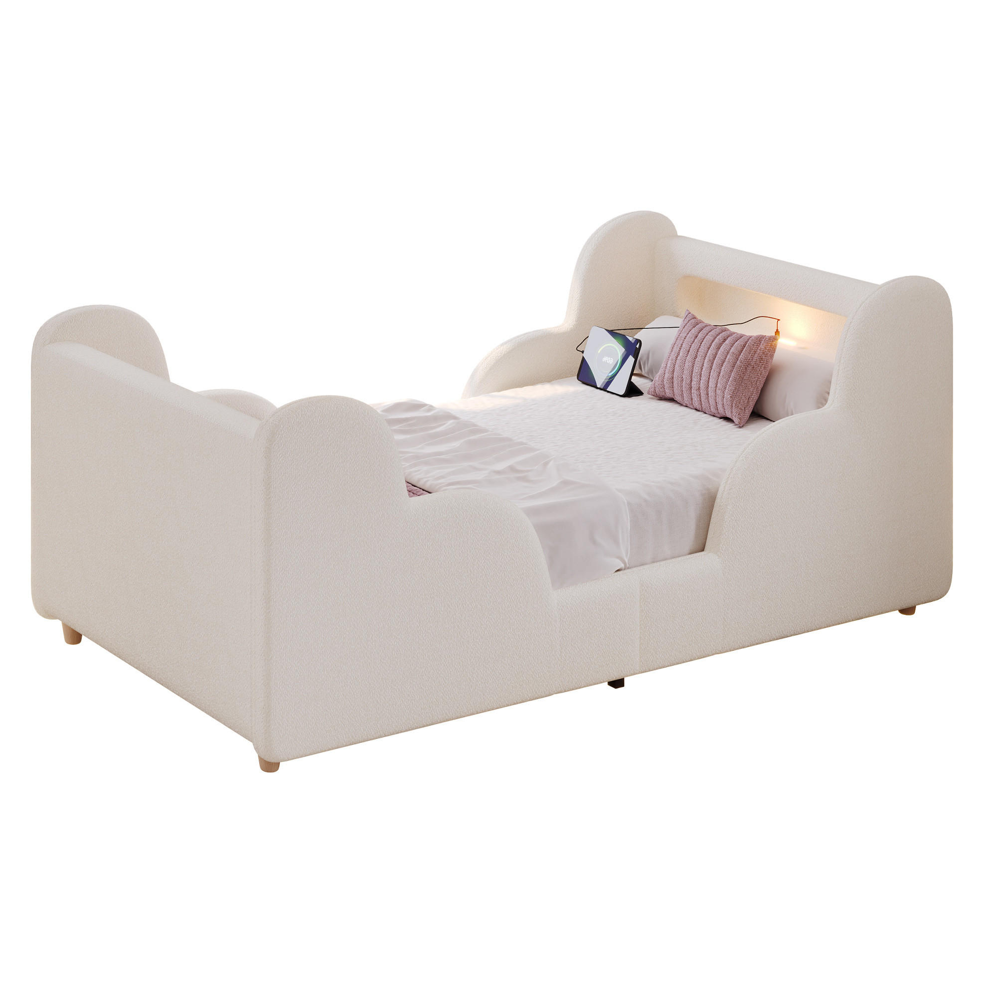 Flora Grace Bett Beige 90x200 cm