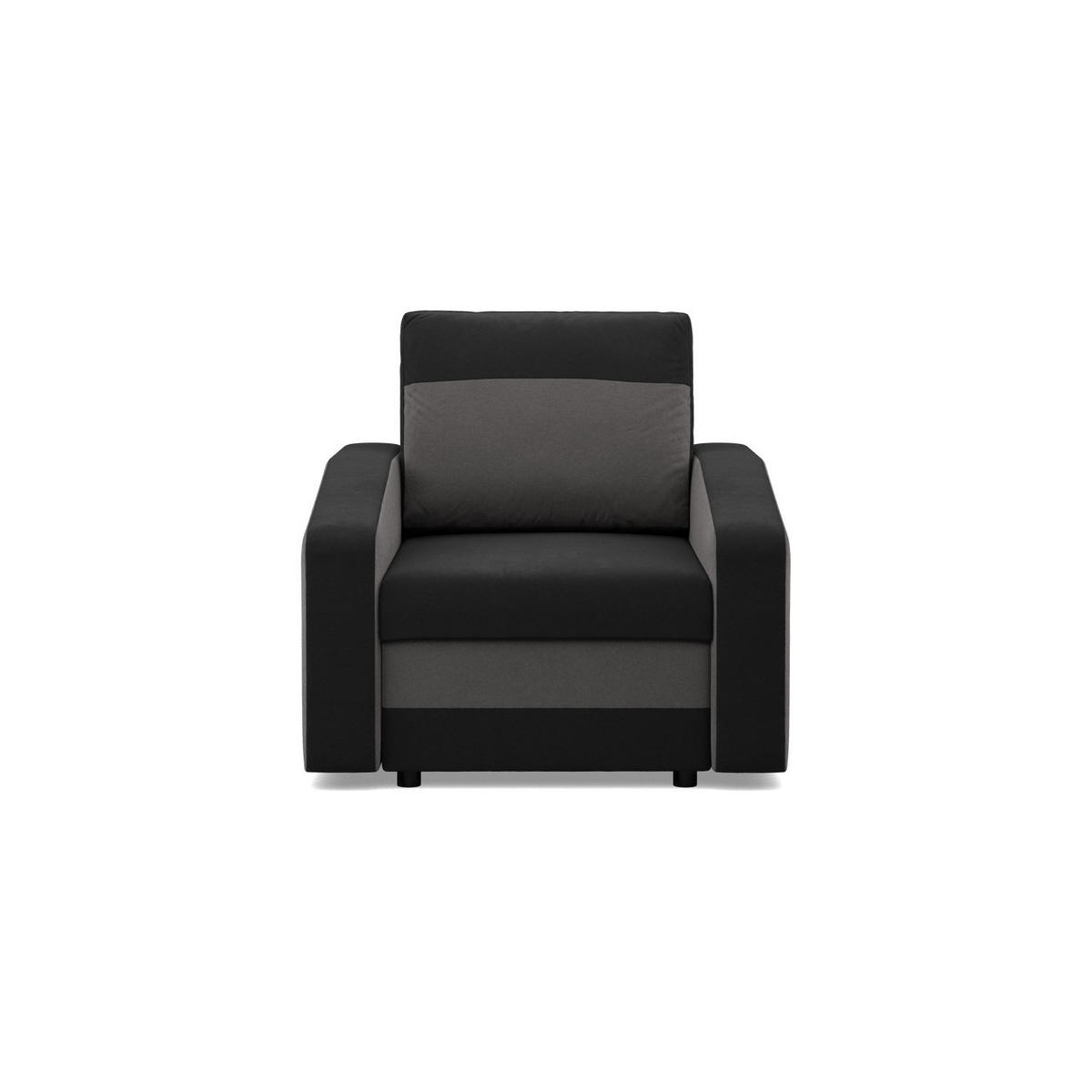 LOUNGESESSEL ORION BONELL, Schwarz + Grau - Schwarz/Grau, Textil (83/92/92cm)