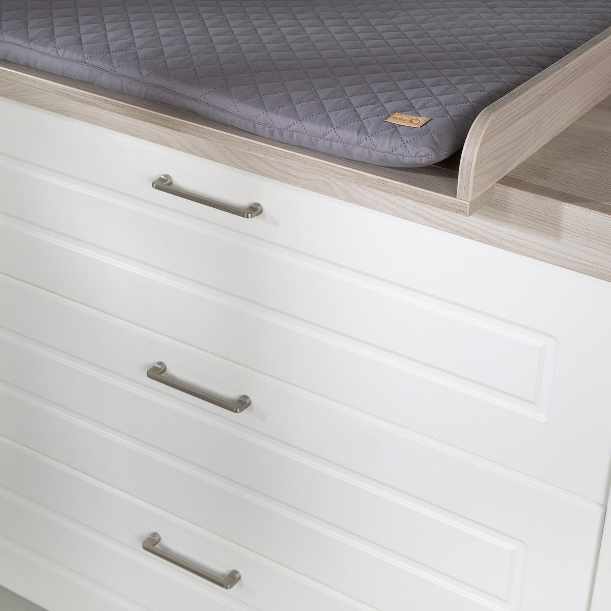 WICKELKOMMODE Felicia - Weiß, Holzwerkstoff/Metall (120/98/75cm) - Roba