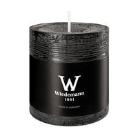 STUMPENKERZE Rustik Marble Style Schwarz 80 x Ø 68 mm, 1 Stück - Schwarz, Paraffin (7/8cm) - Wiedemann Kerzen