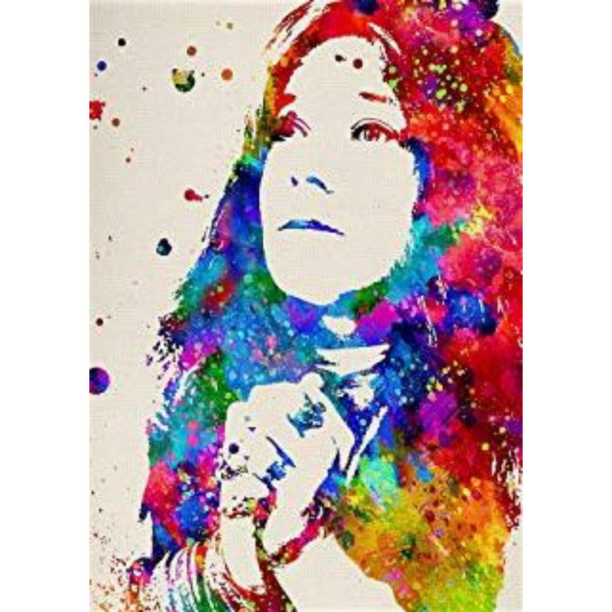 POSTER Janis Joplin2 A4 Schwarzer Rahmen - Schwarz, Papier (29.7/5/21cm) - Nacnic