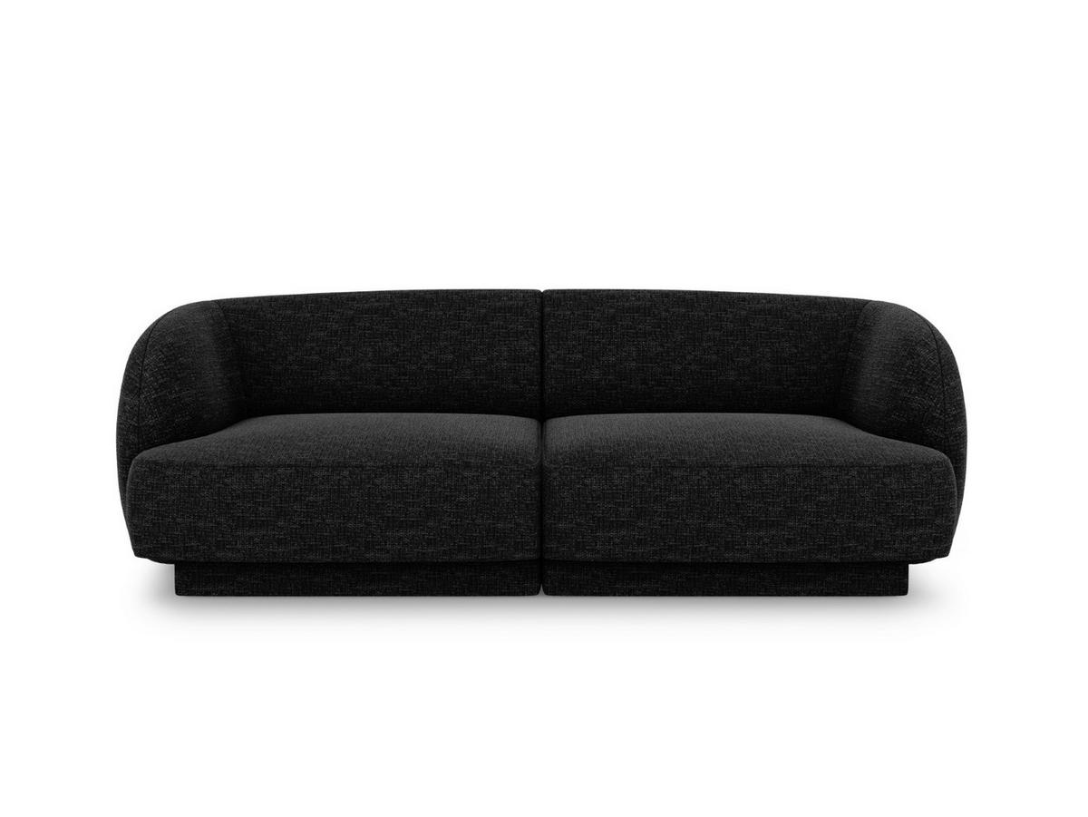 SOFA Miley aus Chenille-Stoff schwarz 2 Sitzplätze - Schwarz, Textil (90/70/180cm) - Micadoni