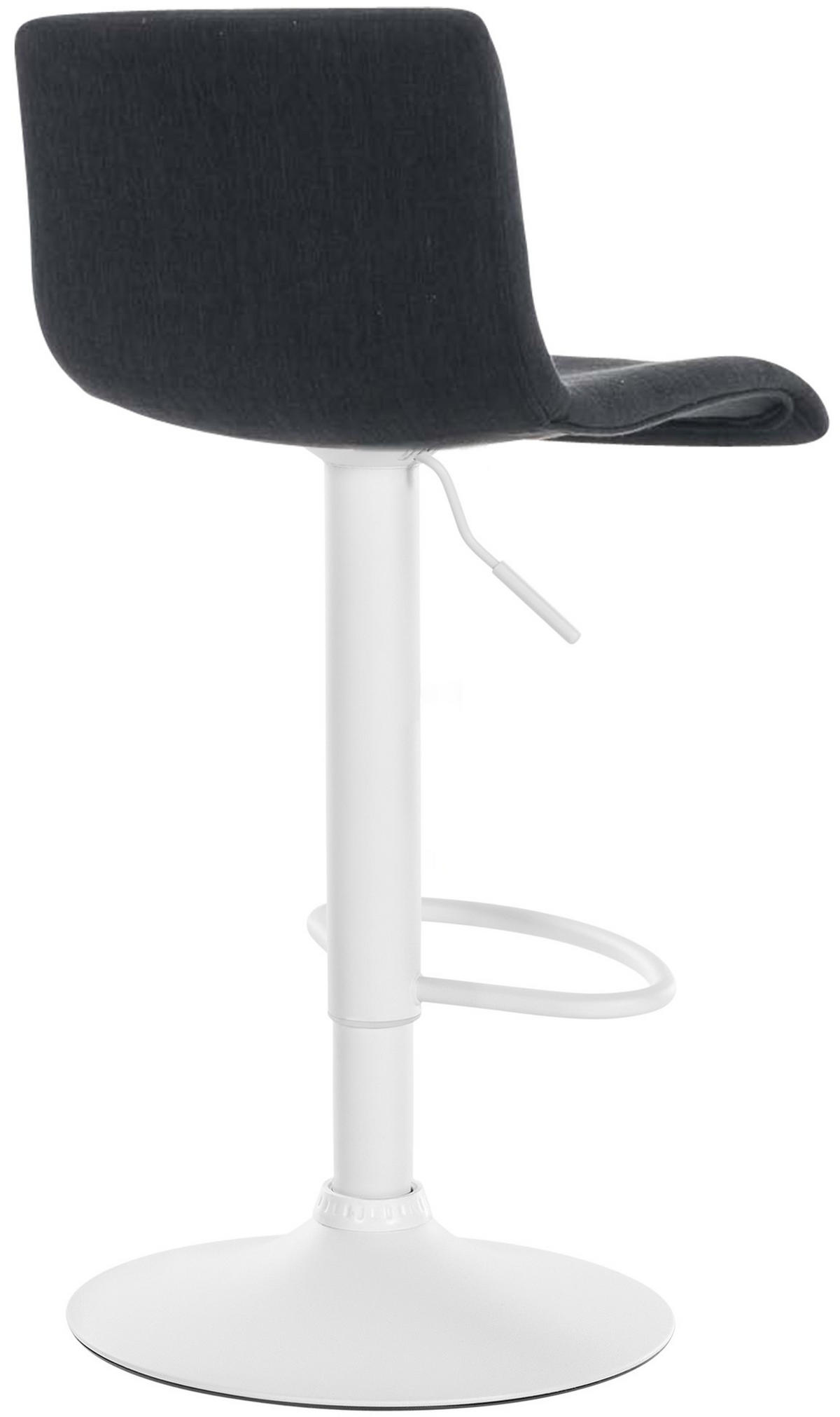 BARHOCKER Stoff schwarz - Schwarz/Weiß, Textil/Metall (39/84/36cm) - CLP