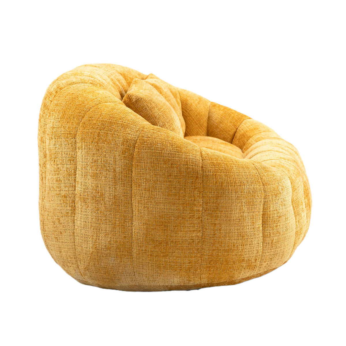 SITZSACK Lazy Sofa 150 x 95 cm Chenille Yellow - Gelb, Kunststoff (95/63/145cm) - Beauniv