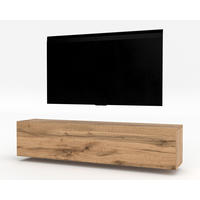 LOWBOARD ZIVOLLI 160 Wotan 160/34/40 cm – TV-Schrank für Wandmontage - Hellbraun, Holzwerkstoff/Kunststoff (160/34/40cm) - AX Living