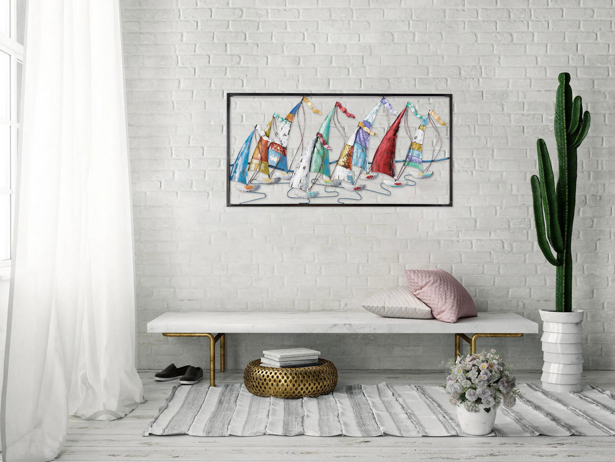 METALLBILD Bunt 120/60 cm - Multicolor, Metall (2.9/60cm) - KUNSTLOFT