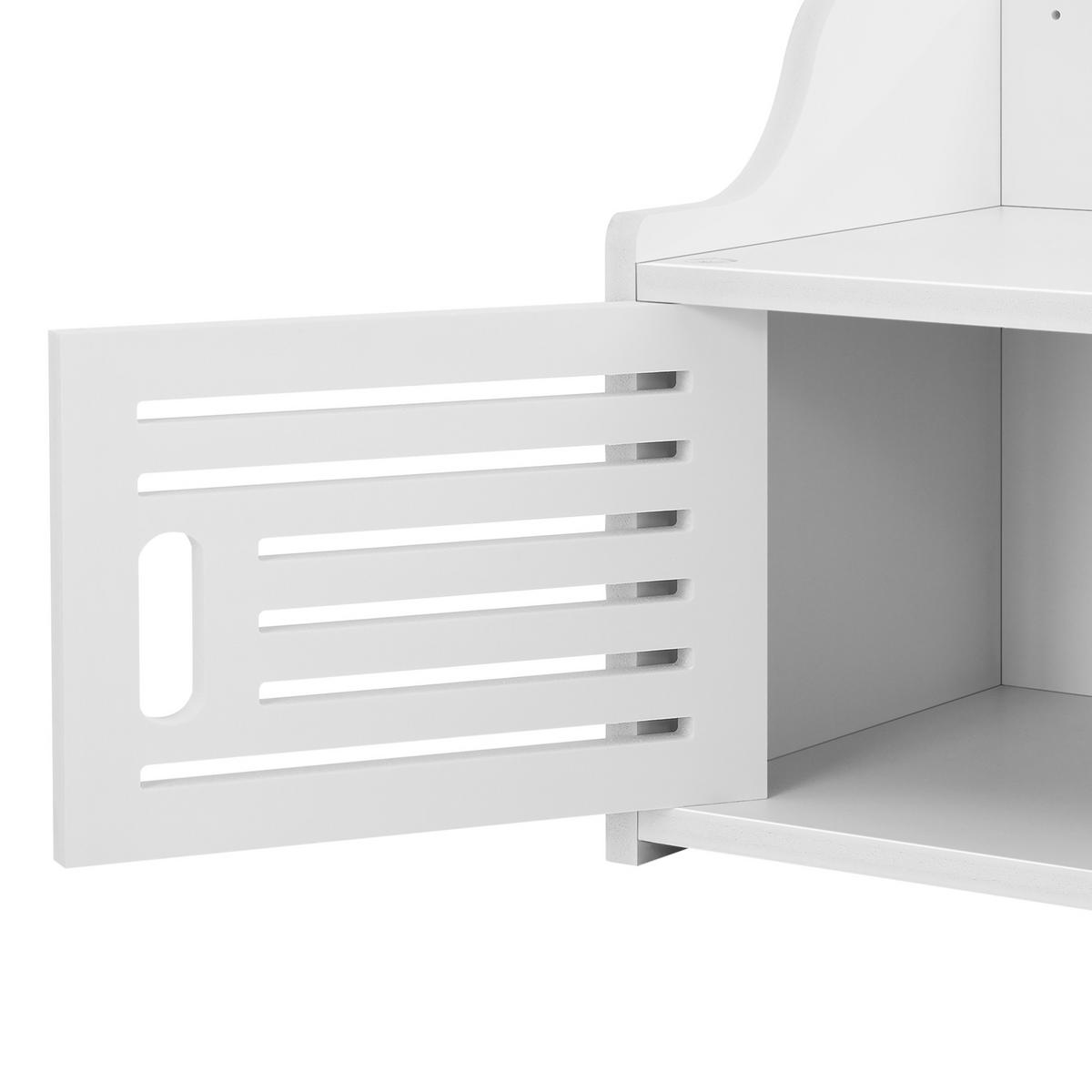 HÄNGESCHRANK Norberg - Weiß, Kunststoff (62/28/25cm) - [en.casa]