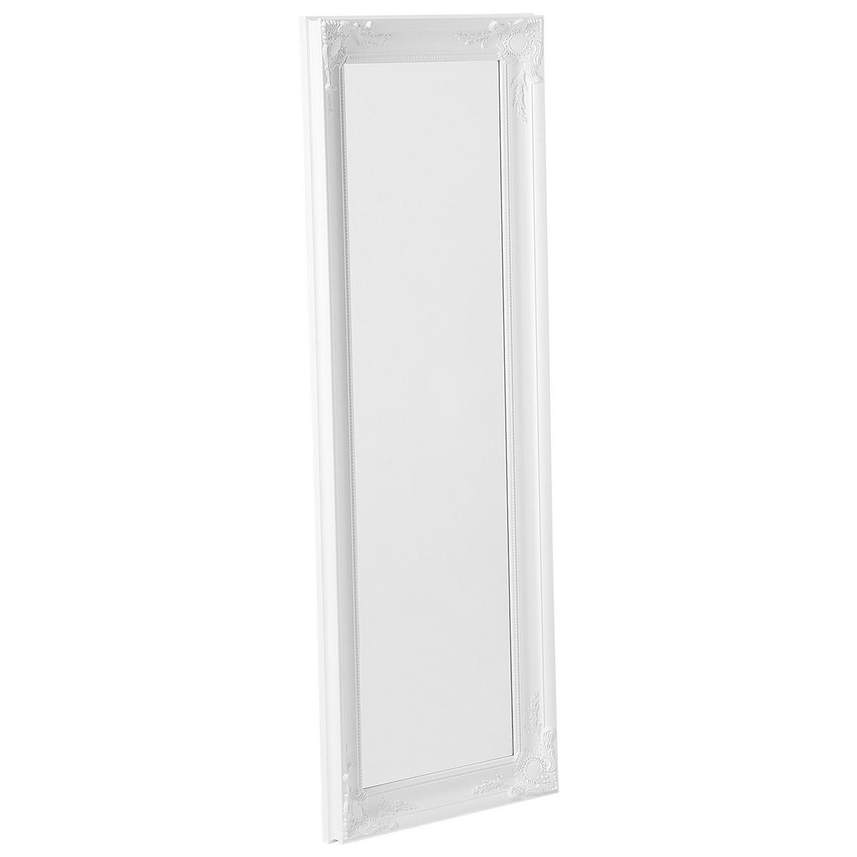 WANDSPIEGEL weiß rechteckig 51/141 cm Vars - Weiß, Kunststoff (51/141/2cm) - Beliani