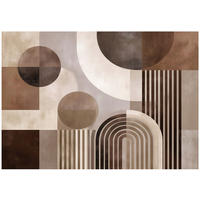 FOTOTAPETE Art Deco Abstrakt Braun 200x140 cm - Multicolor, Papier (200/140cm) - Wallarena