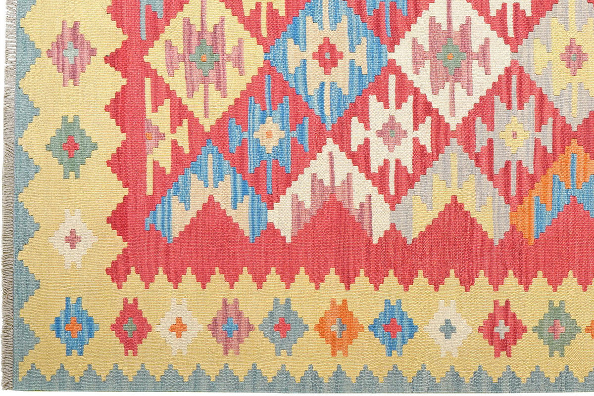 HANDWEBTEPPICH Gashgai Kelim Rot 246/170 cm Schurwolle - Rot, Textil (170/246cm) - Looma