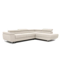 ECKSOFA ANTON mit Schlaffunktion und Bettkasten Creme - Creme, Holzwerkstoff/Kunststoff (274/203cm) - Idohome