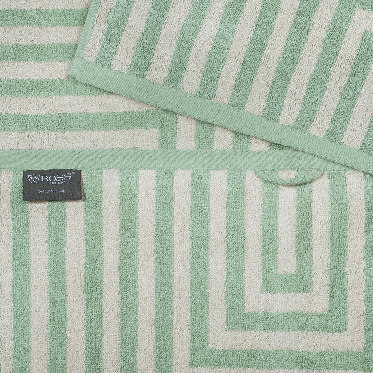 DUSCHTUCH Grafik 2er-Set - Grün, Textil (70/140cm) - Ross