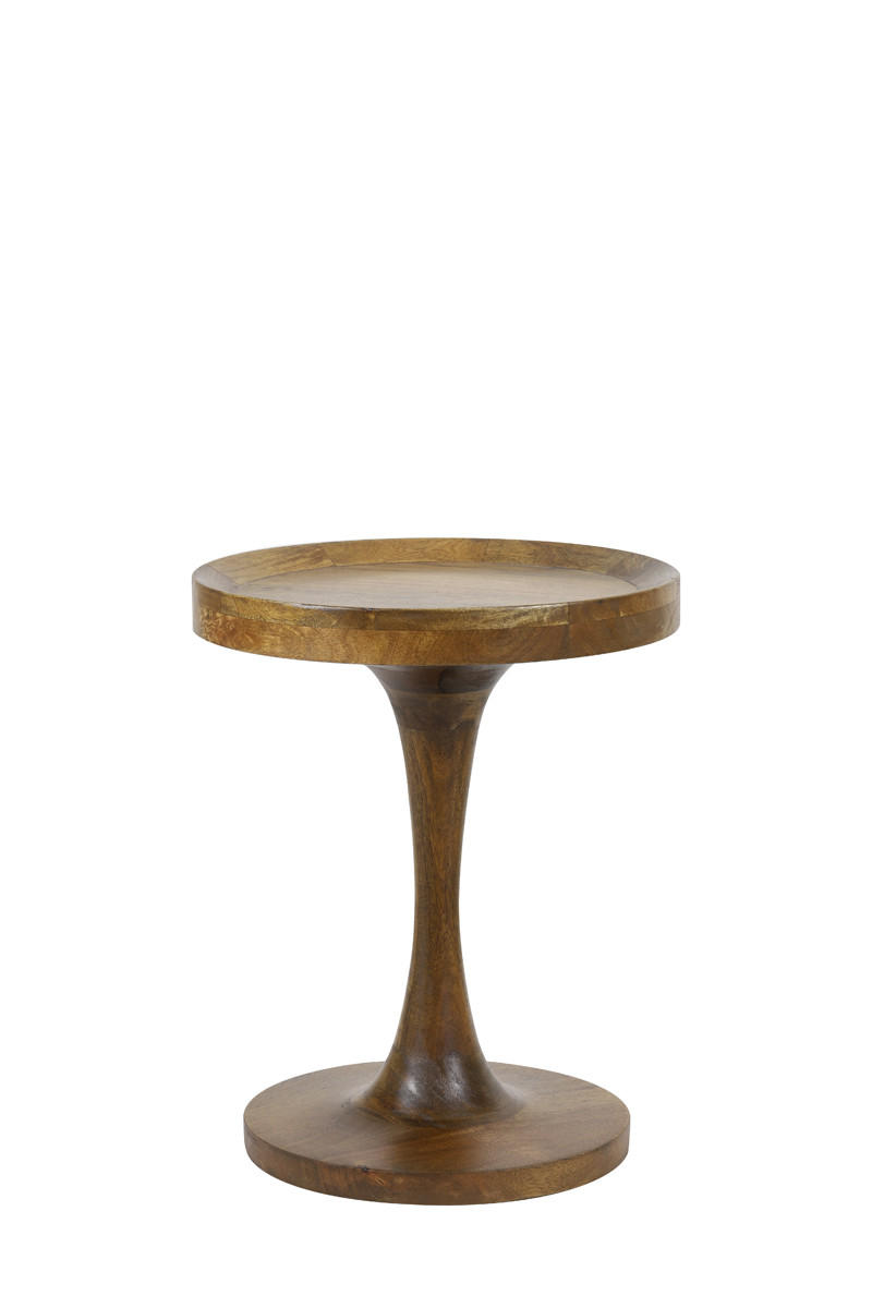 BEISTELLTISCH JOEKON - Braun- Ø40x47cm - Braun, Holz (40/40/47cm) - Light & Living