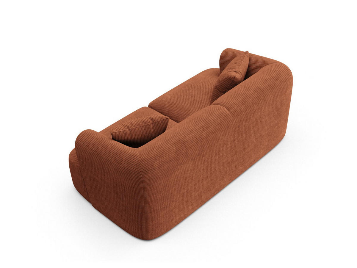 MODULARES-SOFA Campi aus Cord terrakotta 2 Sitzplätze - Terracotta, Textil (90/70/180cm) - Cosmopolitan Design