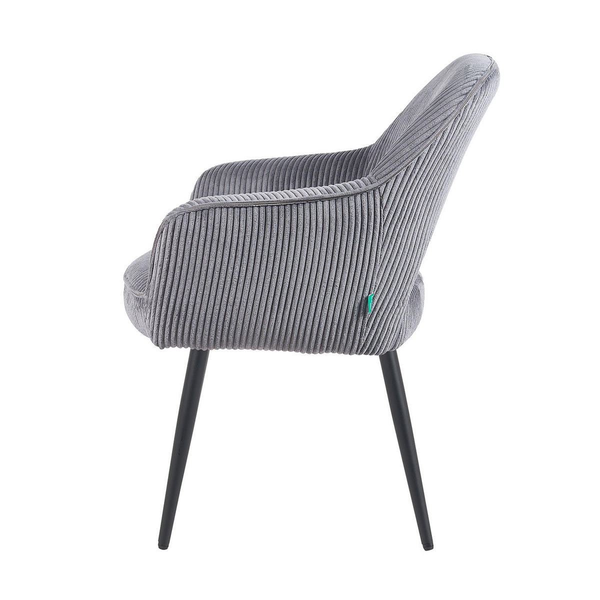 ESSZIMMERSTUHL Mika-Runa - Schwarz/Grau, Textil/Metall (60/87/65cm) - DUBI Möbel
