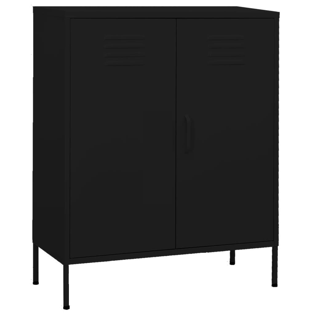 Deluke Metallschrank Schwarz 80x101.5x35 cm