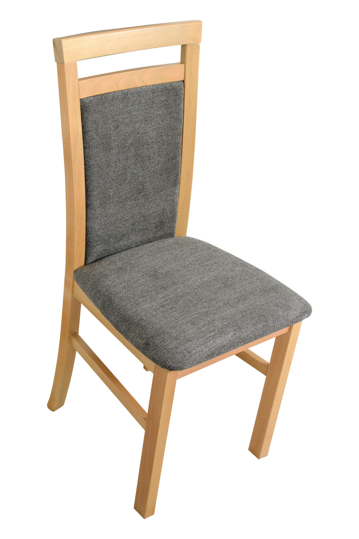 STUHL 2er Set MILANO 5 grandson - Beige/Titanfarben, Holz (43/93/40cm) - Leaf Design