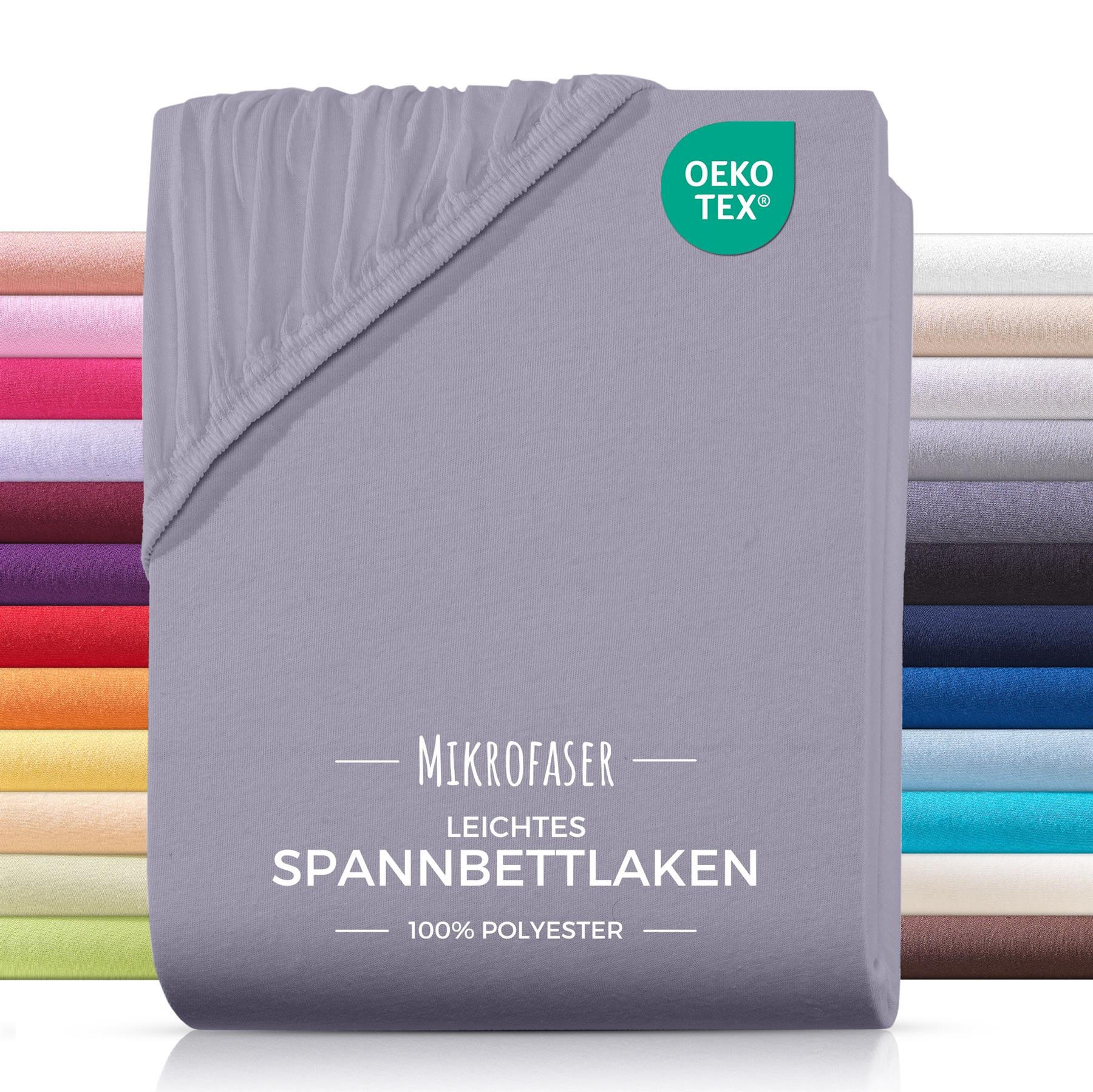 MIKROFASER-SPANNBETTLAKEN 160x200 Grau - Grau, Textil (160/200cm) - Carpe Sonno