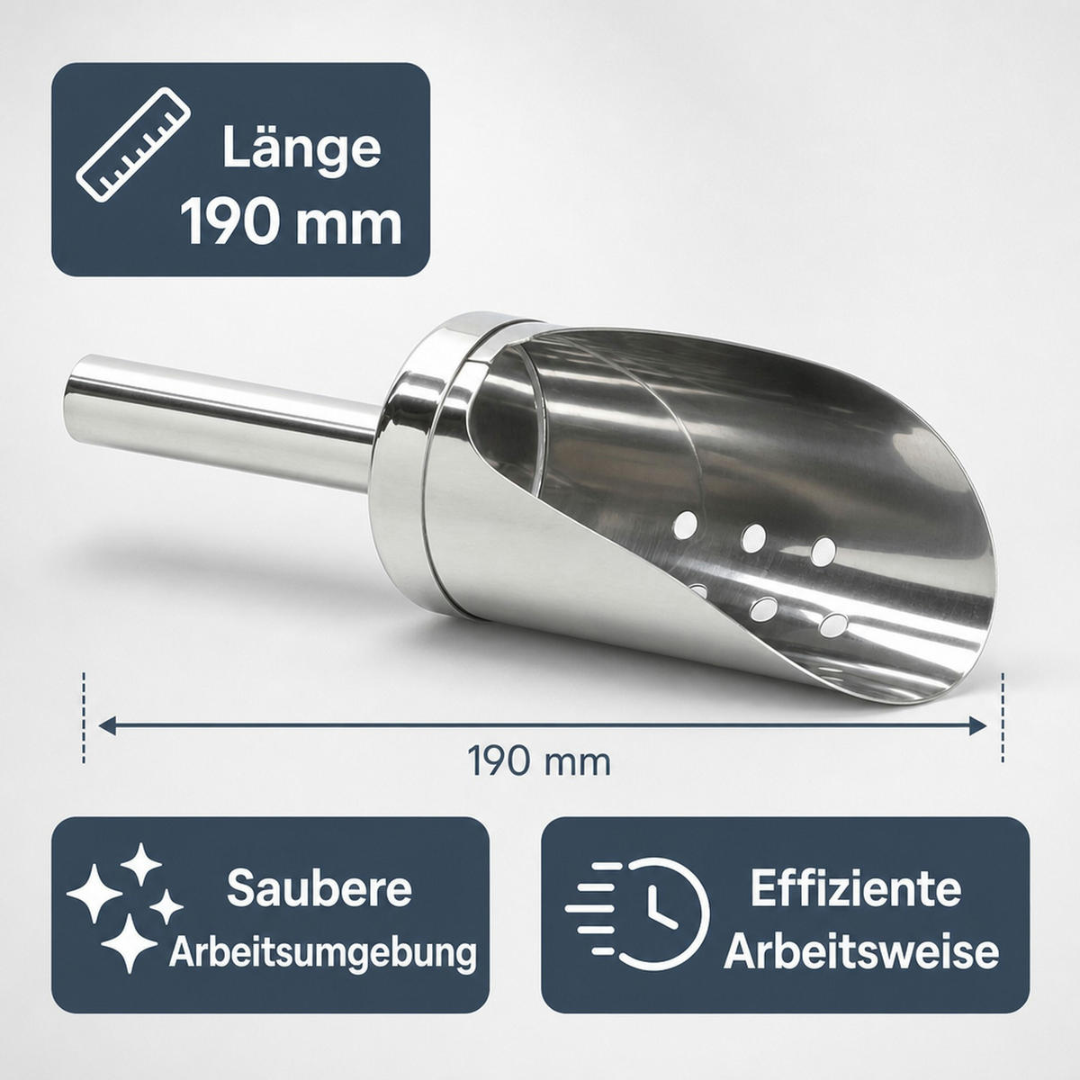 EISSCHAUFEL gelocht - Edelstahlfarben, Metall (5.4/2/19cm) - ich-zapfe