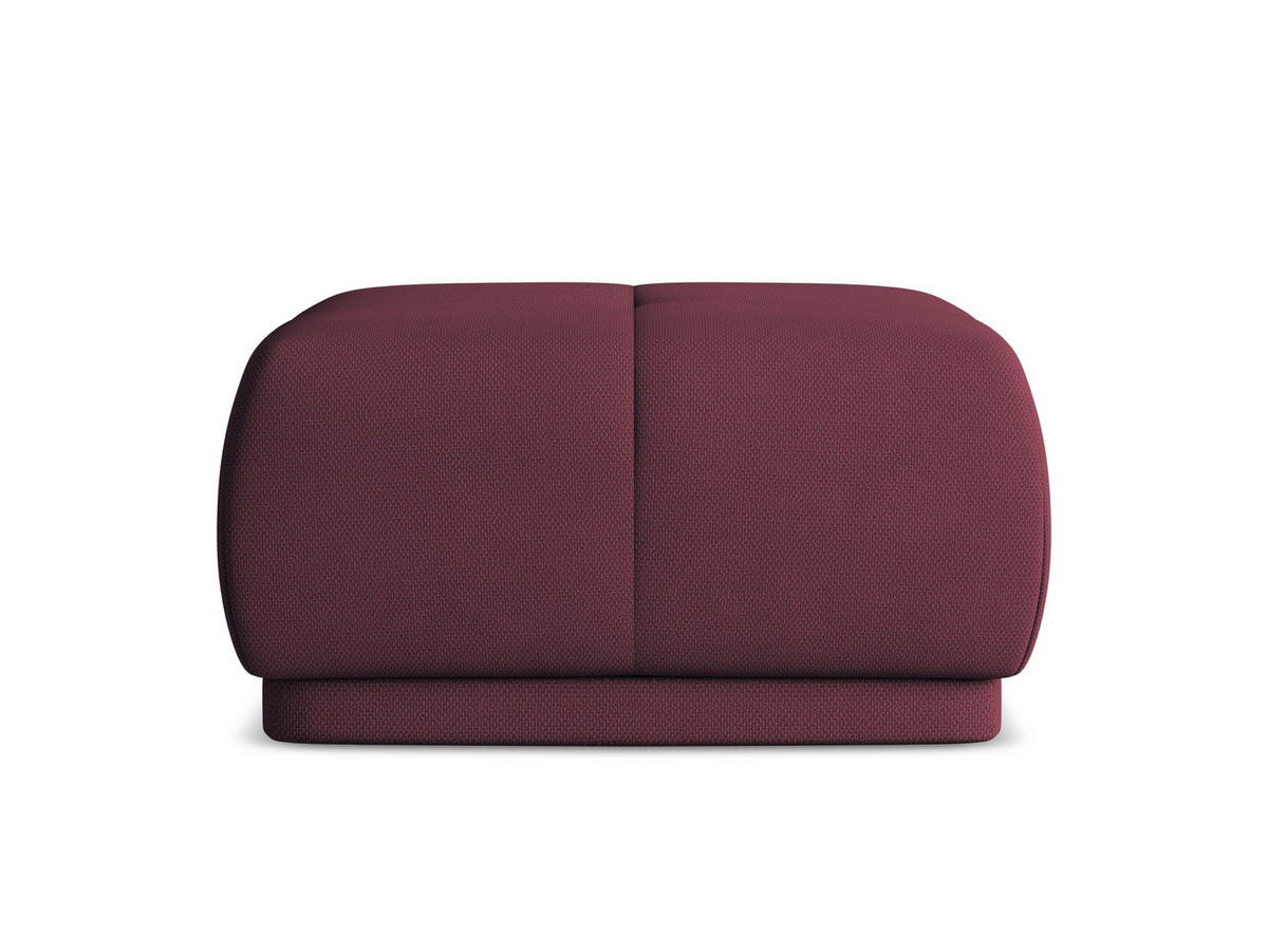 POUF Chenille Stoff Rot - Rot/Weinrot, Kunststoff/Textil (60/35/60cm) - Makamii