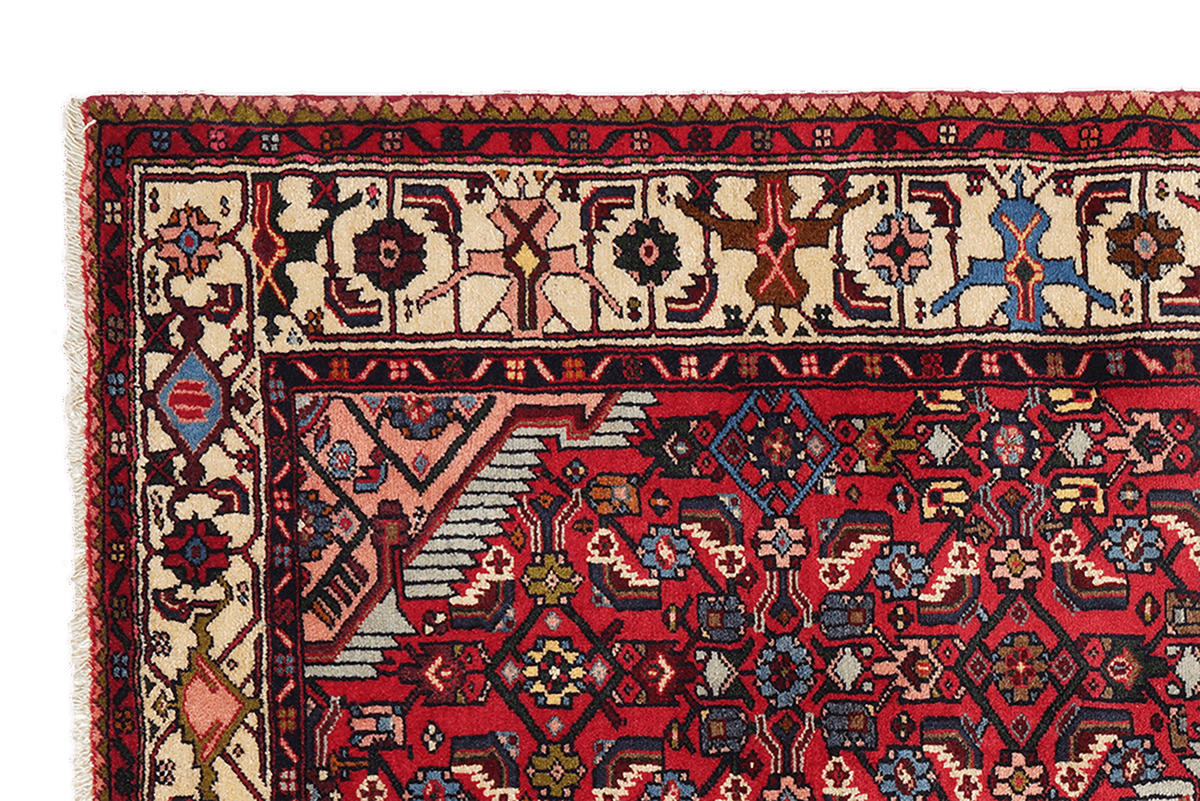 TEPPICH Assadabad Rot 202/128 cm Schurwolle - Rot, Textil (128/202cm) - Looma