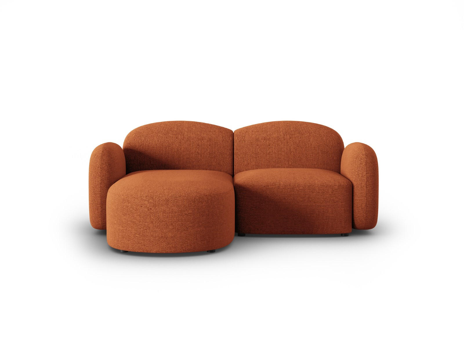ECKSOFA links Blair aus Chenille-Stoff mischung terrakotta 3 Sitzplätze - Terra cotta, Textil (155/194cm) - Micadoni