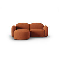 ECKSOFA links Blair aus Chenille-Stoff mischung terrakotta 3 Sitzplätze - Terra cotta, Textil (155/194cm) - Micadoni