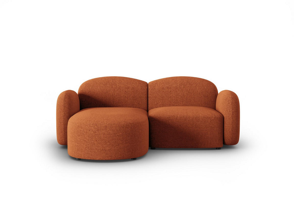 ECKSOFA links Blair aus Chenille-Stoff mischung terrakotta 3 Sitzplätze - Terra cotta, Textil (155/194cm) - Micadoni
